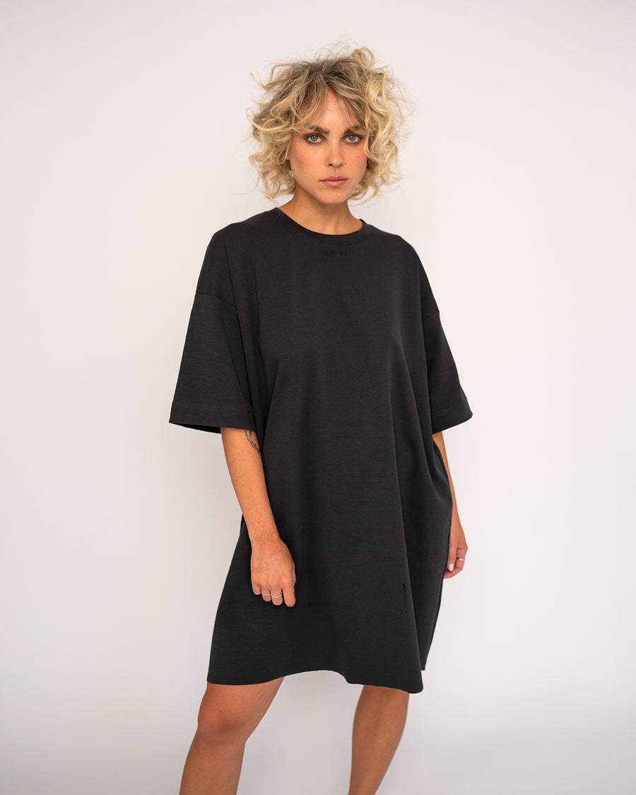 ROCK'N ROLL BABY! T-SHIRT DRESS EMBROIDERED LONG
