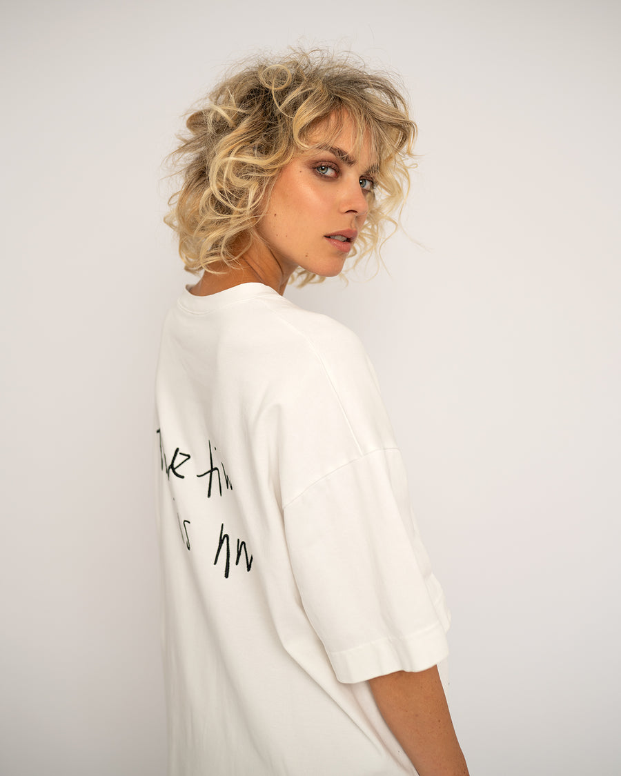 ROCK'N ROLL BABY! T-SHIRT DRESS EMBROIDERED LONG